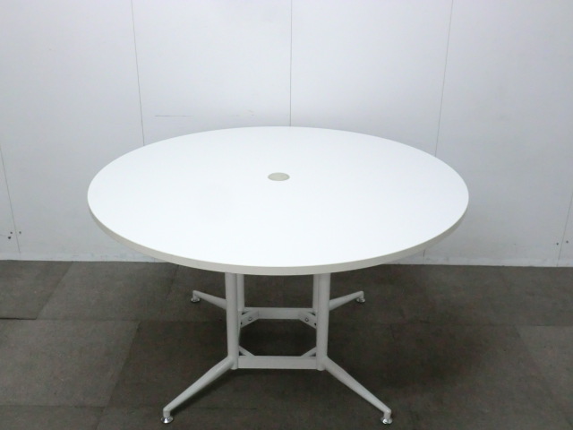 丸テーブル / ホワイト / 【中古】