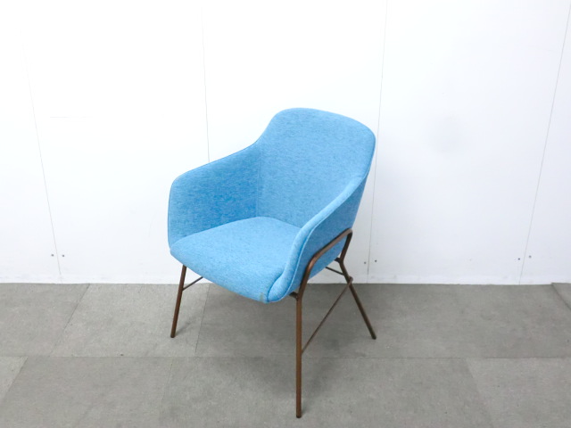 オリバー / ライトブルー / 【中古】 ミーティングチェア