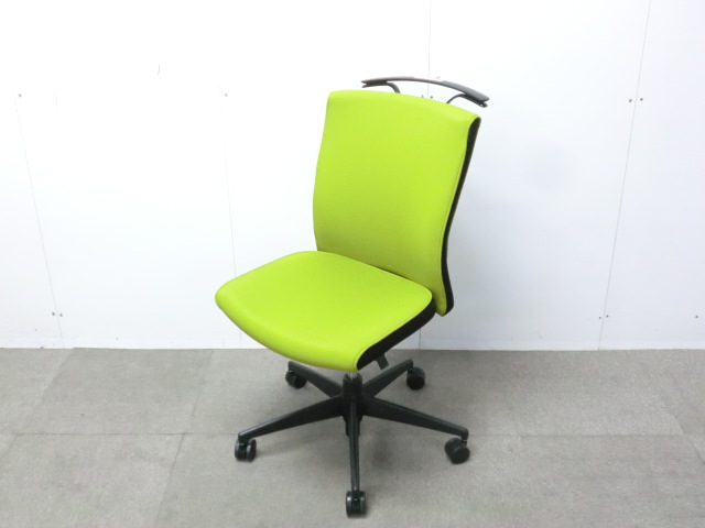 コクヨ/プント/ライトグリーン/ 【中古】 ＯＡチェア肘無し