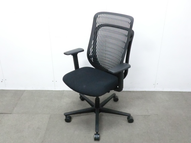 ウチダ / AJ / ブラック / 【中古】 OAチェア肘有