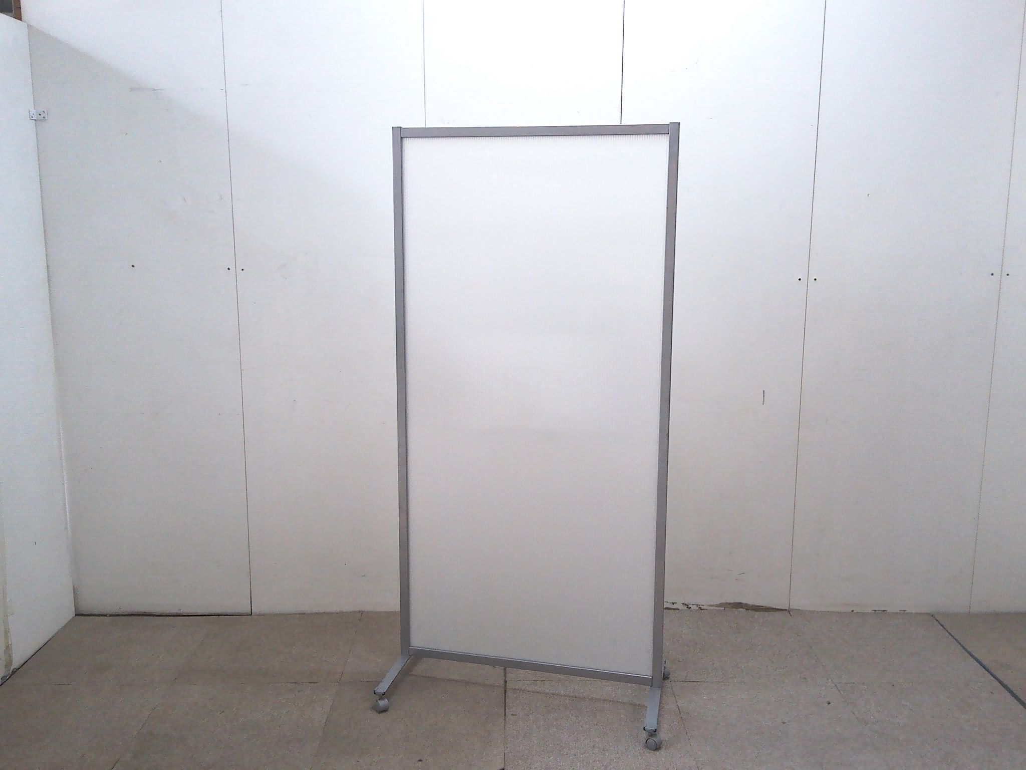 ホワイト/衝立/キャスター付き/【中古】