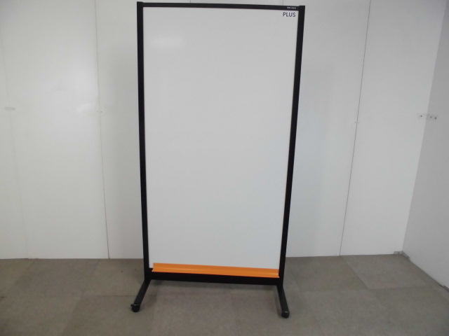 プラス/パーテーションホワイトボード/ホワイト/【中古】傷あ