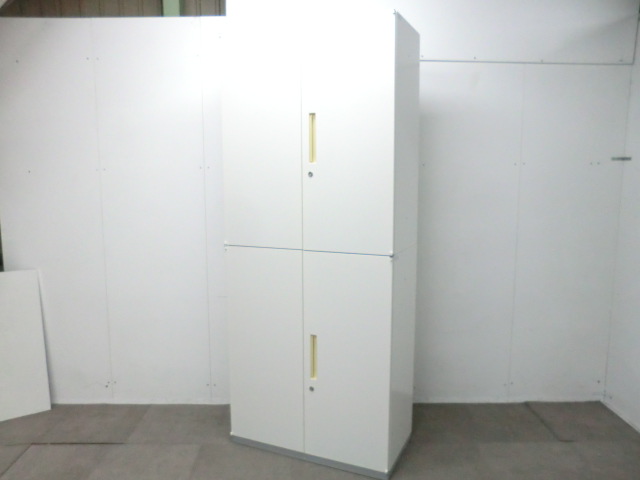 イナバ/ リベスト / ホワイト / 【中古】 上下連結書庫