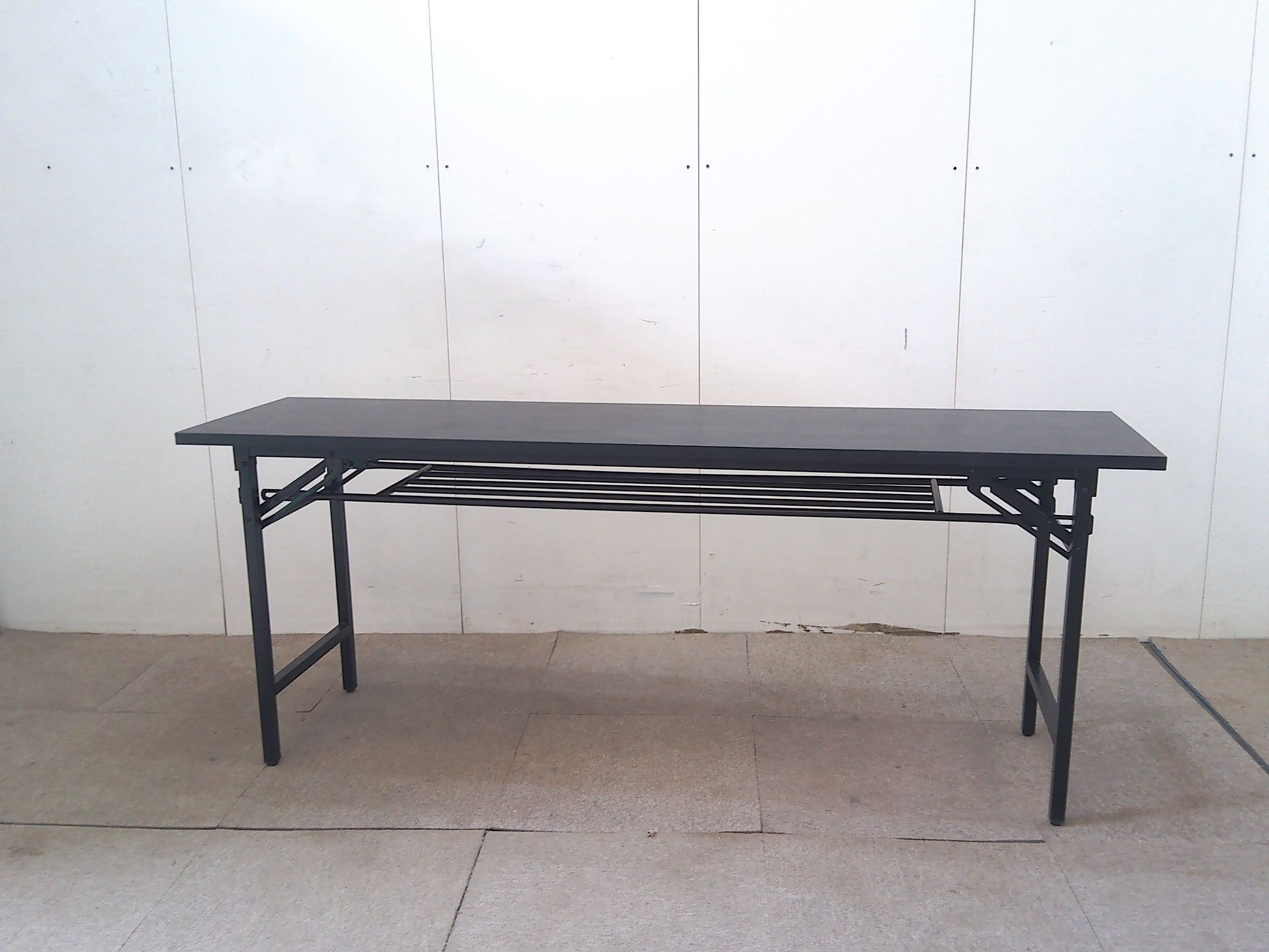 ブラック/折り畳みテーブル/【中古】