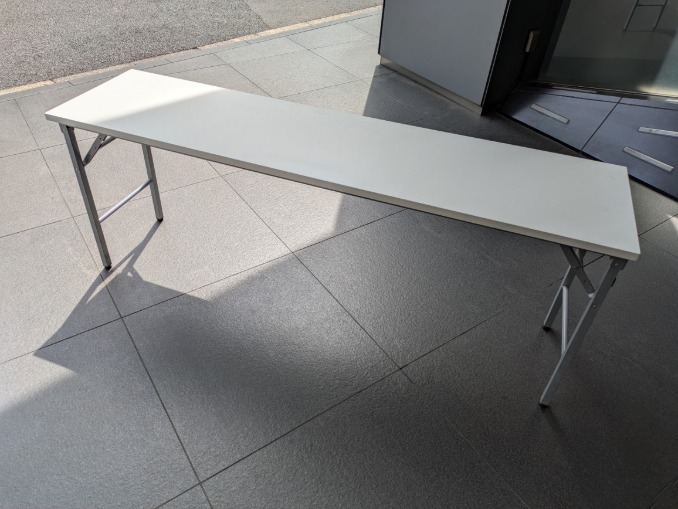 折り畳みテーブル / ホワイト / 【中古】