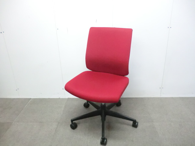 コクヨ / ウィザード2 / レッド【中古】ＯＡチェア肘無し