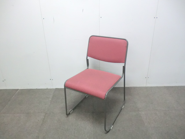 スタッキングチェア / ピンク 【中古】