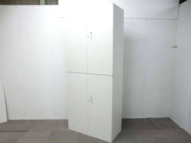 生興 / ホワイト / 【中古】 上下連結書庫