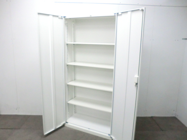 生興 / ホワイト / 【中古】 両開きキャビネット