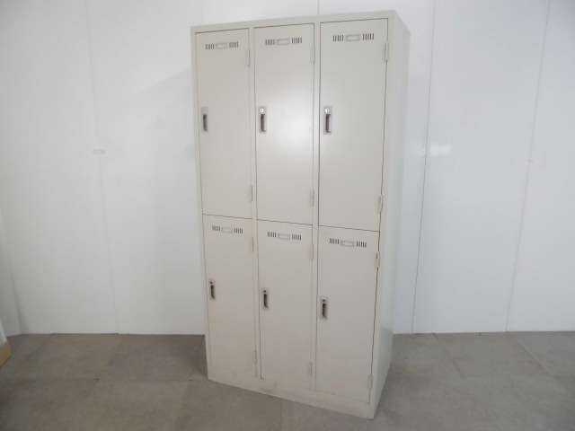 生興/6人用ロッカー/ニューグレー/【中古】