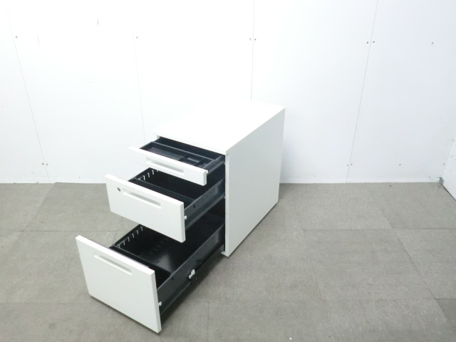 コクヨ / IS / ホワイト / 【中古】 3段ワゴン
