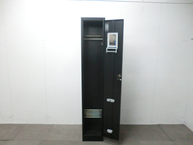 豊国工業 / ブラック / 【中古】 1人用ロッカー