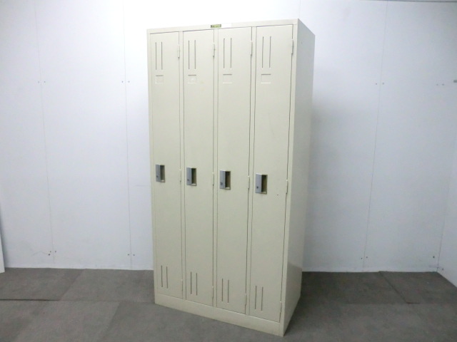 ４人用ロッカー / アイボリー / 【中古】