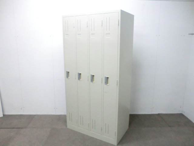 ４人用ロッカー / ニューグレー / 【中古】