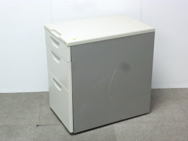 イトーキ / ホワイト / 【中古】 3段ワゴン