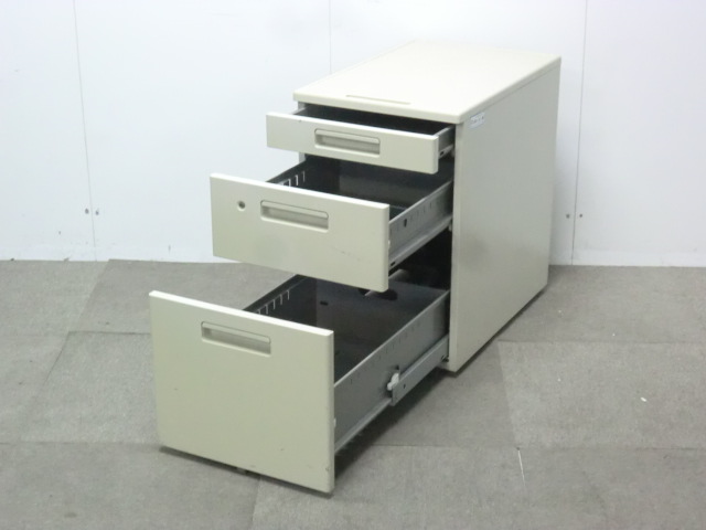 コクヨ /旧BS / ニューグレー / 【中古】 3段ワゴン