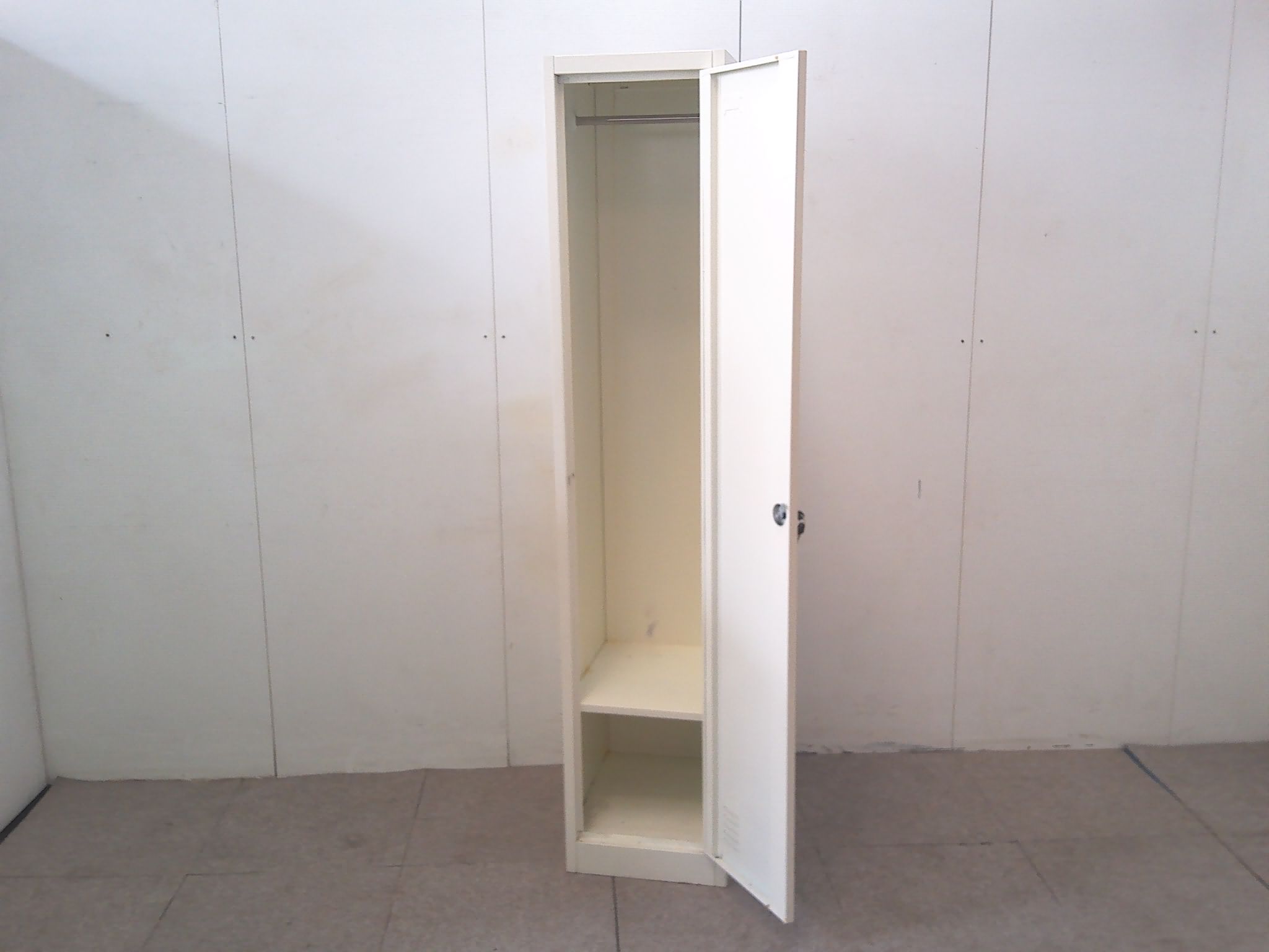 ホワイト/1人用ロッカー/【中古】//