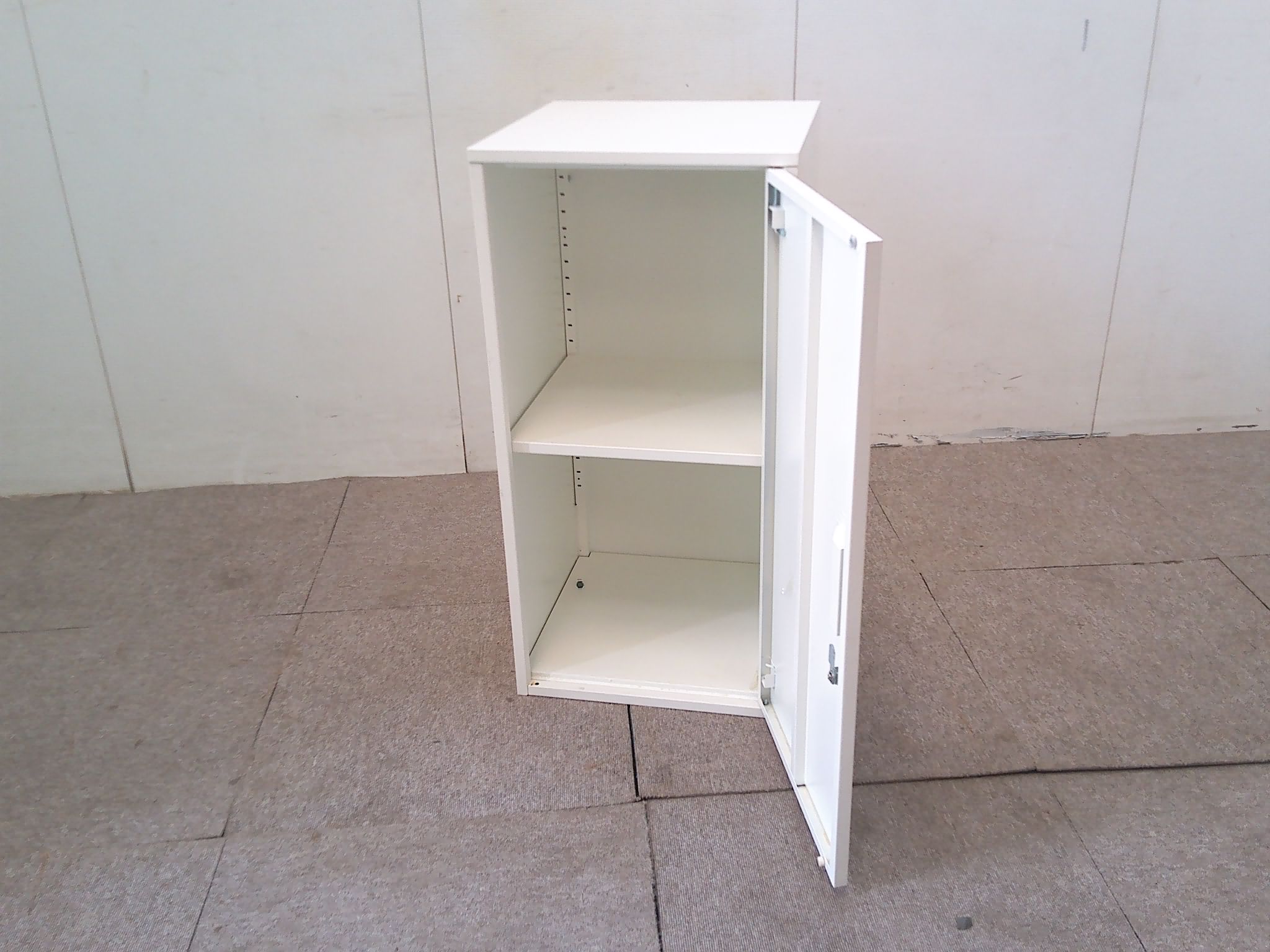 ホワイト片開書庫/【中古】