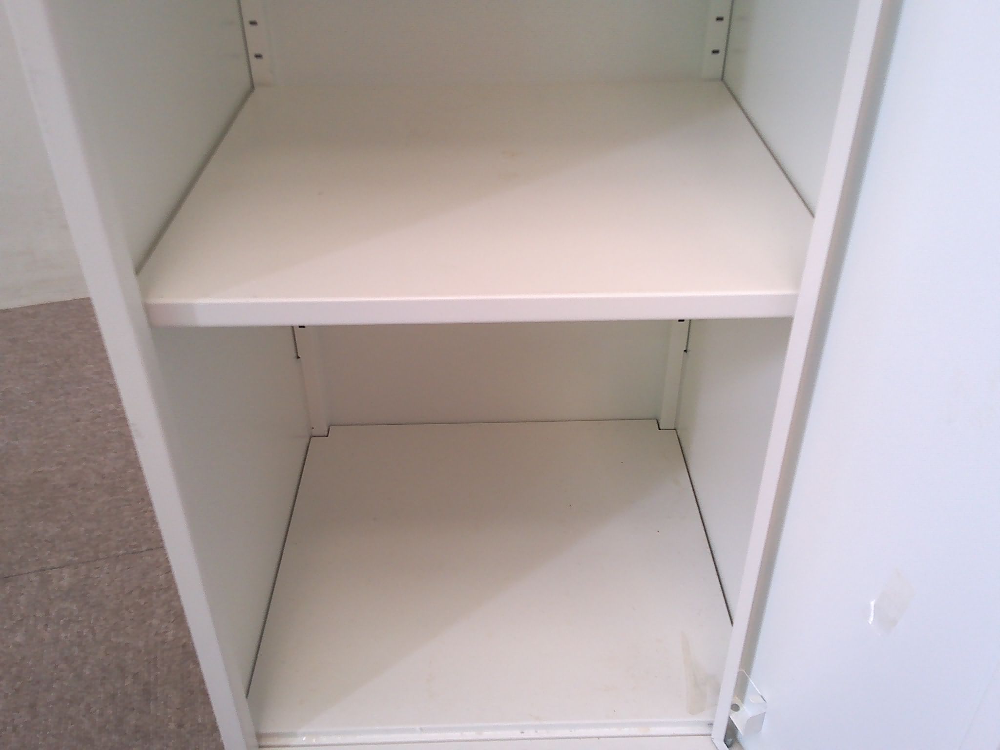 ホワイト片開書庫/【中古】