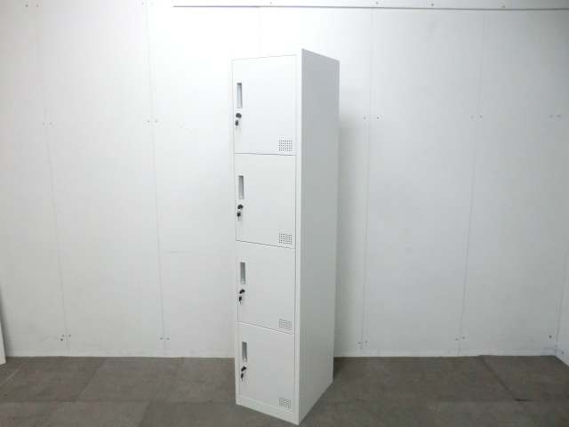 4人用ロッカー / ホワイト / 【中古】