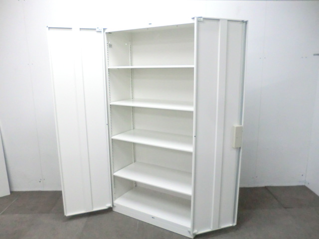 イトーキ/シンライン/ホワイト/【中古】 両開きキャビネット