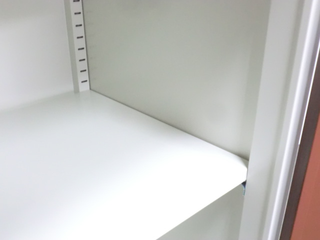 プラス/フラットライン/木目調/【中古】 両開きキャビネット
