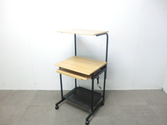PCデスク / 木目調 / 【中古】
