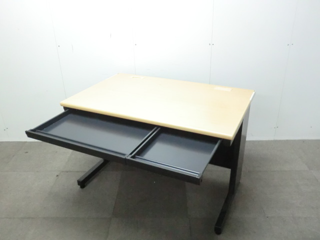 プラス / LEED / 木目調 / 【中古】 平デスク