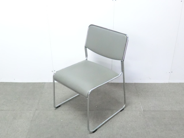 スタッキングチェア / グレー / 【中古】