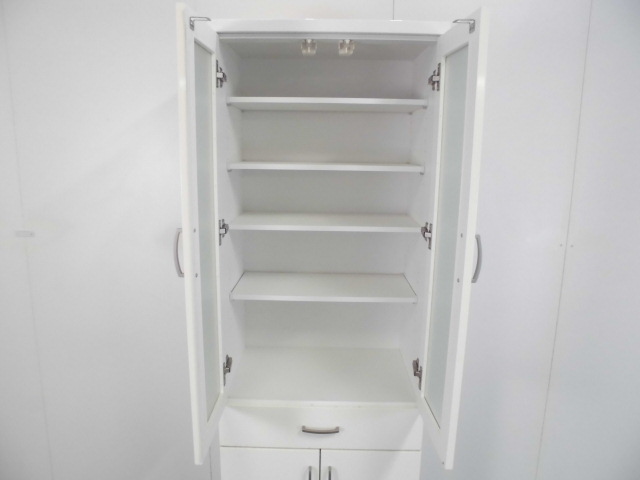 食器棚/ホワイト/【中古】