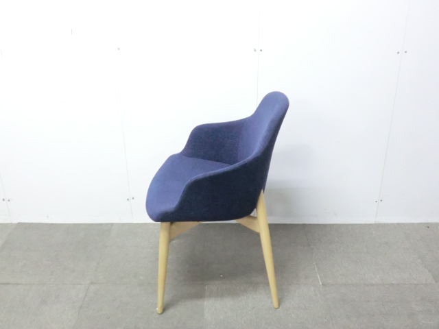 相合家具/ケイク2/ダークブルー/【中古】ミーティングチェア