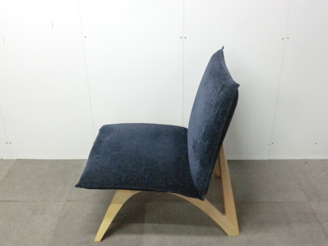 相合家具/ウィーザ/ダークブルー/【中古】1人掛けソファ