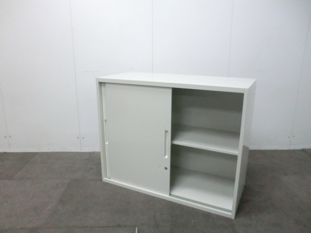 プラス / ホワイト 【新古品】 引違いキャビネット