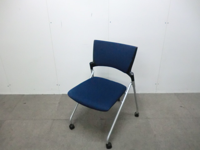 イトーキ / マノス / ダークブルー 【中古】カートチェア