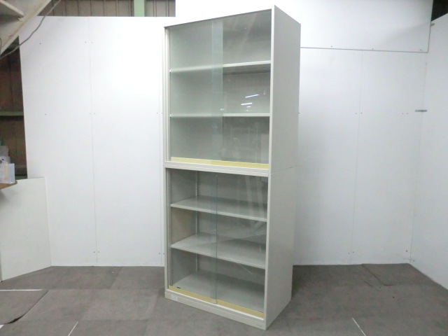 オカムラ / 42 / ニューグレー 【中古】 上下連結書庫