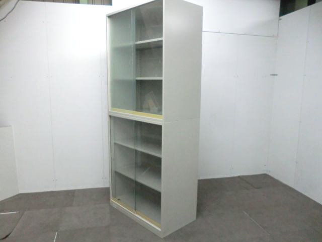 オカムラ / 42 / ニューグレー 【中古】 上下連結書庫