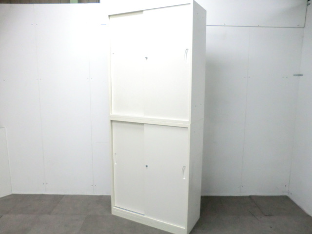 生興 / ホワイト / 【中古】 上下連結書庫