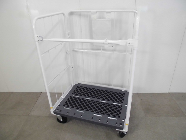 カゴ台車 / ホワイト / 積載質量150Kg