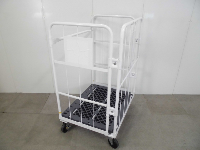 カゴ台車 / ホワイト / 積載質量150Kg