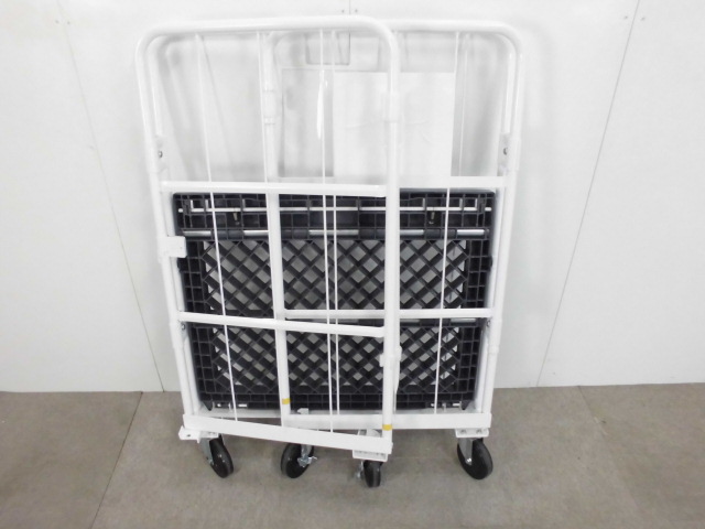 カゴ台車 / ホワイト / 積載質量150Kg
