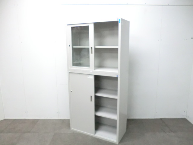 コクヨ / ニューグレー / 【中古】 上下連結書庫