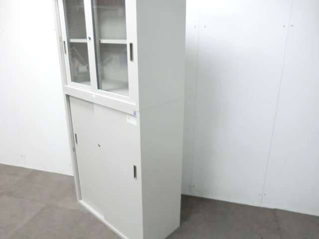 コクヨ / ニューグレー / 【中古】 上下連結書庫
