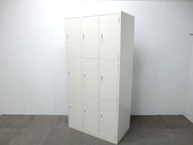 生興 / ホワイト / 【中古】 9人用ロッカー