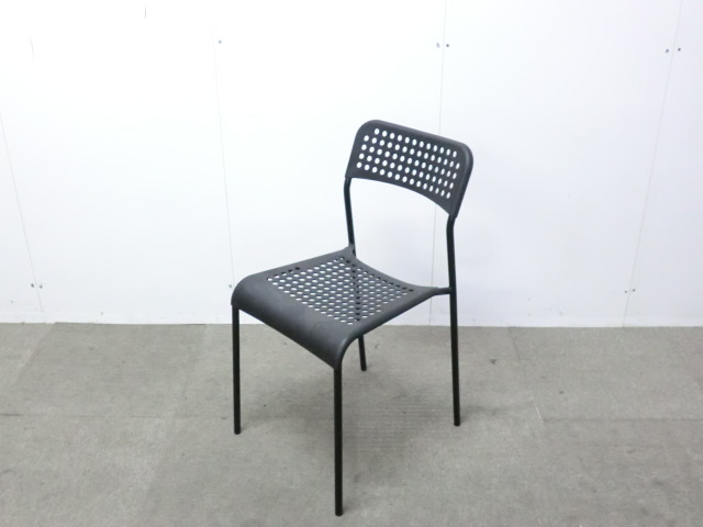スタッキングチェア / ブラック / 【中古】