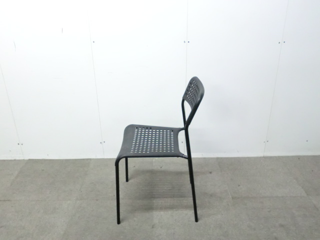 スタッキングチェア / ブラック / 【中古】