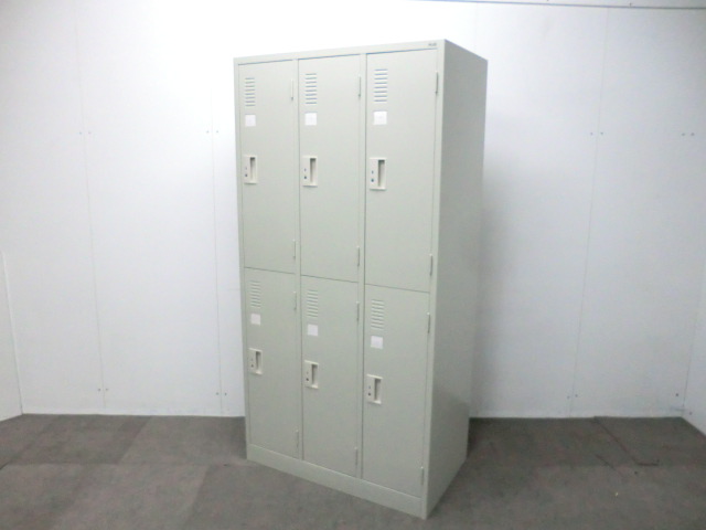 プラス / ニューグレー / 【中古】 ６人用ロッカー