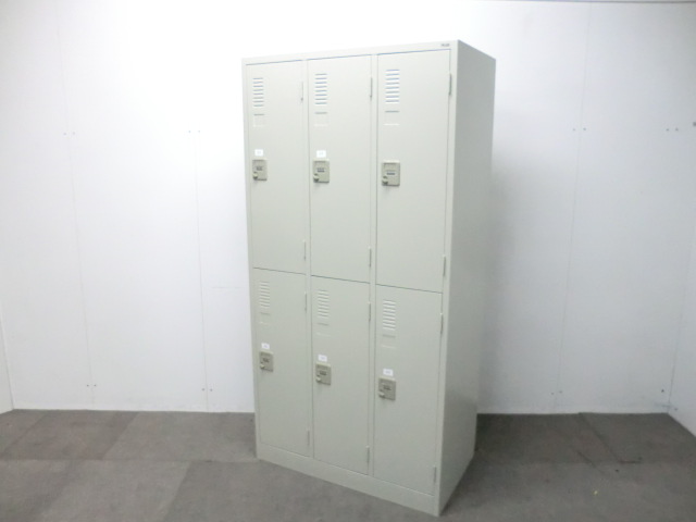 プラス / ニューグレー / 【中古】 ６人用ロッカー