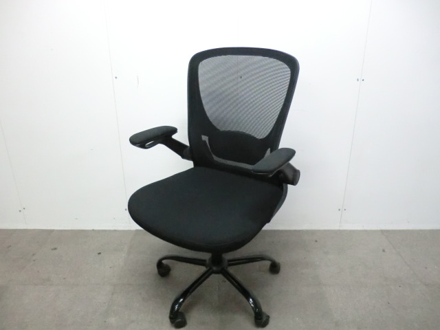 OAチェア肘有 【中古】 ブラック