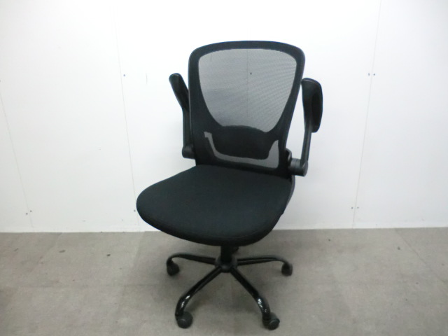 OAチェア肘有 【中古】 ブラック