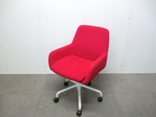 ミーティングチェア 【中古】 レッド